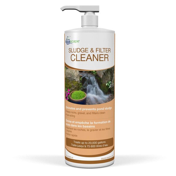 Aquascape Sludge & Filter Cleaner Water Treatment for Pond and Water Features, 32-Ounce Bottle | 98891