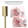 MelodySusie Nail Drill Bits Set, 7pcs Tungsten Carbide Nail Bits for Nail Drill E-file, 3/32 inch Bits Manicure Pedicure Remover Tools for Acrylic Gel Nails, Salon Home Nail Care Supplies, Gold