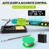 Soldering Iron Kit, Soldering Gun with OLED Digital Display, 8 Seconds Fast Heating 356-896℉ Solder Kit, Auto Sleep, Includes Solder Wire, Stand, T12 Tips for Electronics, Green(With Power Adapter)