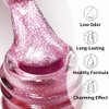 Firedeep Pink Cat Eye Gel Nail Polish 16ml Holographic Glitter Pastel Champagne Pink UV/LED Soak Off Reflective Gel Polish for Nail Art Manicure with Magnet