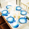 96 Pieces Ocean Sea Party Tableware Set Ocean Waves Party Supplies Sea Theme Table Decorations Under The Sea Tableware for Baby Shower Birthday Paper Plates Napkins Forks for 24 Guests