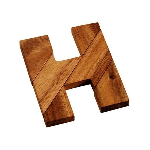 H Puzzle Wooden Brain Teaser