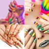 Duufin 36 Colors Pigment Nail Powder Colorful Luminous Pigment Powder Iridescent Pearlescent Powder Pigment for Nail Art, Body and Crafts