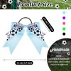 20 Pieces Soccer Hair Bows Elastic Soccer Ball Hair Tie Accessories Sports Hair Bow Sweet Hair Band Ponytail Holder for Girl Women Player School Team Football Birthday Party (Multicolor)
