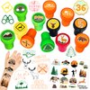 36PCS Hunting Party Favors 24 Tattoos Sticker 12 Stamp Set - Ideal Bear Oh Deer Themed Birthday Card Decorations Supplies Goodie Bag Cute Rewards for Girls Classroom Gifts Baby Shower Prizes