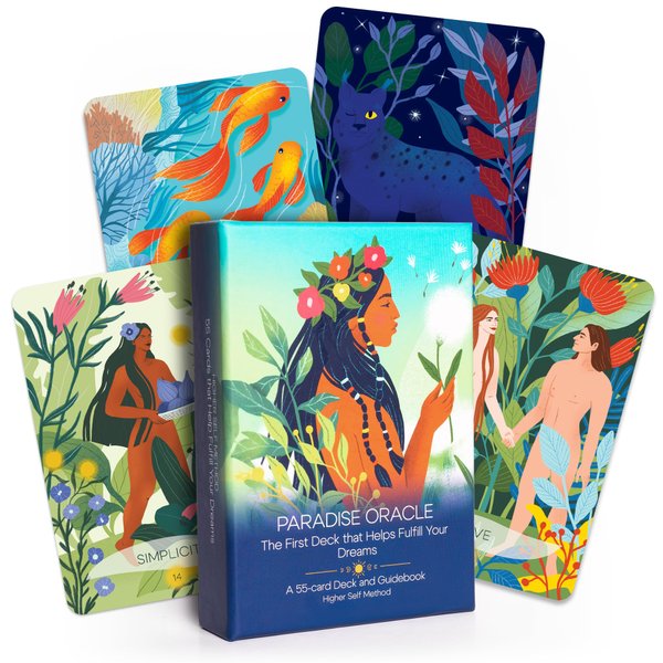 Higher Self Method Paradise Oracle Cards: New 55 Card Deck Releases 2024 | Self Help, Love and Self Reliance | Helps Fulfill Your Dreams