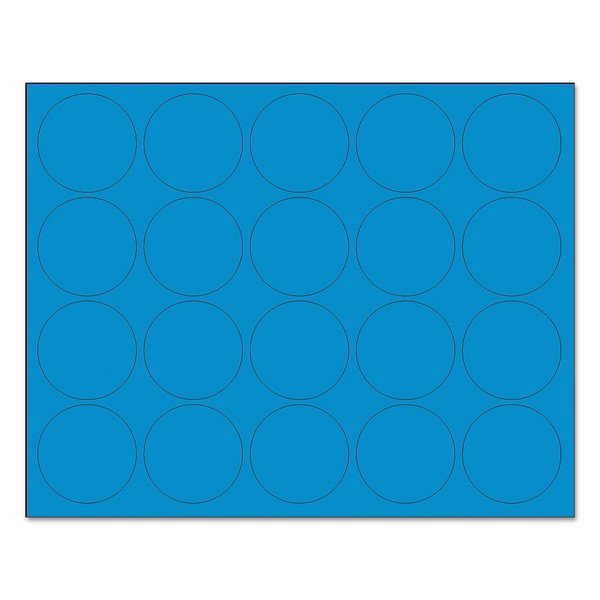 MasterVision Interchangeable Magnetic Board Accessories, Circles, 0.75" Diameter, Blue, 20/Pack