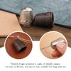 10pcs Hand-Working Sewing Thimble, Adjustable Metal Finger Shield Ring, Leather Coin Finger Protectors, Sewing Thimble Rings Cap Metal Shield for Knitting Quilting DIY Craft Tools