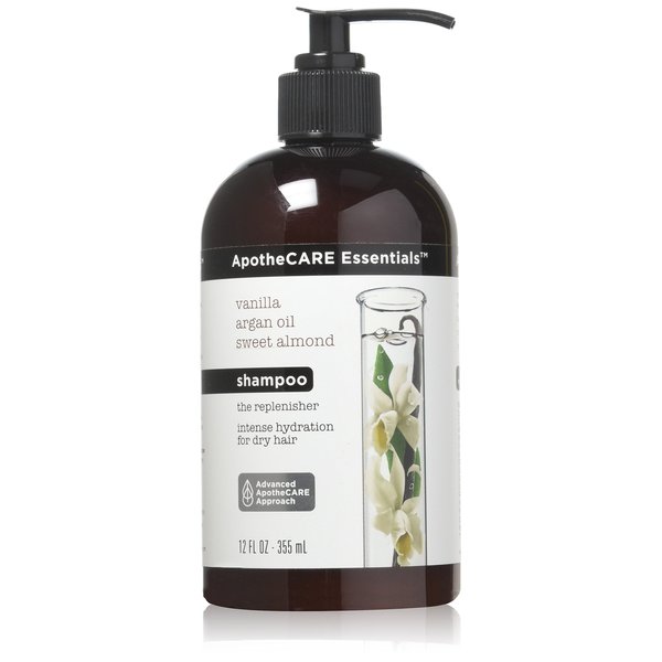 ApotheCARE Essentials The Replenisher Moisturizing Shampoo, Vanilla, Argan Oil, Sweet Almond, 12 oz