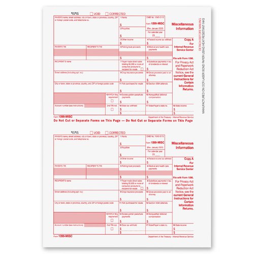 1099 MISC Forms 2023, 1099 MISC Laser Forms IRS Approved Designed for Quickbooks and Accounting Software 2023, 4 Part Tax Forms Kit, 25 Envelopes Self Seal, 25 Vendor Kit - Total 54 (105) Forms