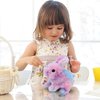 Easfan Walking Bunny Stuffed Animal Interactive Jumping Rainbow Rabbit Talking Hopping Tail Wagging Head Nodding Educational Plush Toy Easter Birthday Gifts for Toddlers Kids Girls, 7''