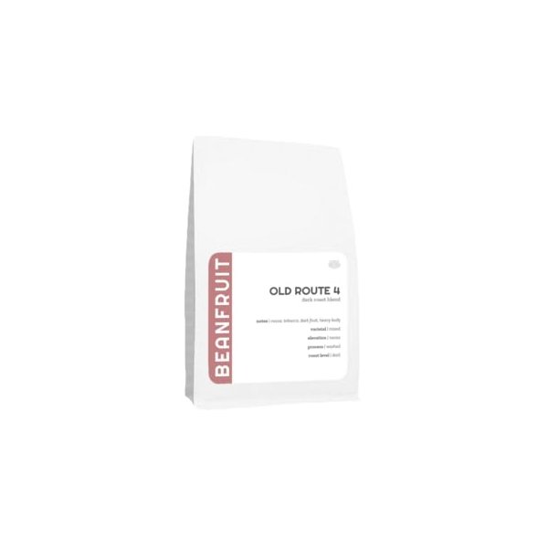 BeanFruit Coffee "Old Route 4 Dark Roast" Dark Roasted Whole Bean Coffee - 2 Pound Bag