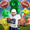 14Pcs Football Balloons, Football Birthday Party Decorations Sports Theme Birthday Party Decoration Include 40Inch Green Number Balloon for 8th Football Birthday Party Supplies