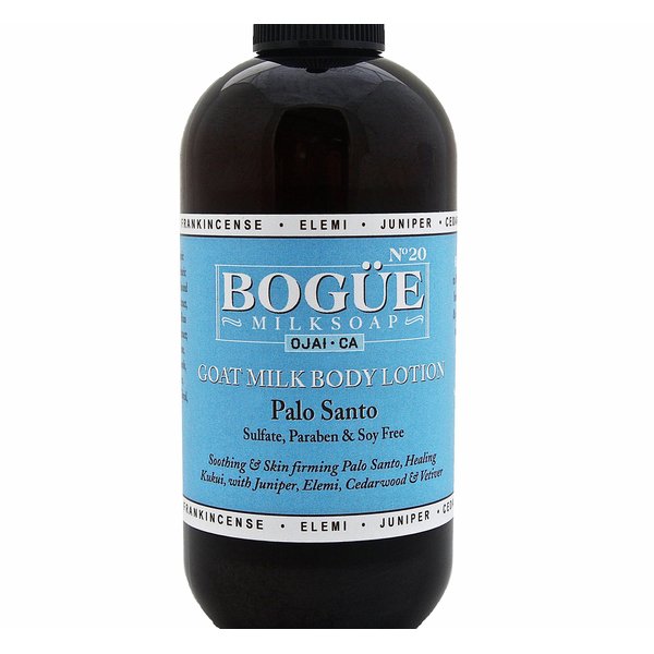 BOGUE Goat Milk Hand & Body Lotion-N°20 Palo Santo Blend Soothing & Skin firming Palo Santo, healing kukui with juniper, elemi, cedarwood & vetiver