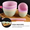 Healifty 3Pcs Diy Face Mixing Bowl Facial Mud Bowl Silicone Facemask Bowl Cosmetic Beauty Tool for Home Salon Spa Face Skin Applicator Bowl (Green)