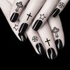 Tatodays Halloween temporary tattoos fingers crosses stars pentagon gothic vampire women men adults kids body art makeup festivals parties fancy dress