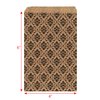 MOOCA 200 Pcs Damask Paper Gift Bags Bulk, Small Business Bags, Small Jewelry Bags, Candy Bags, Popcorn Bags, Cookie Bags, Treat Bags, Bags for Packaging, 4 W x 6 H in, Brown with Black Damask