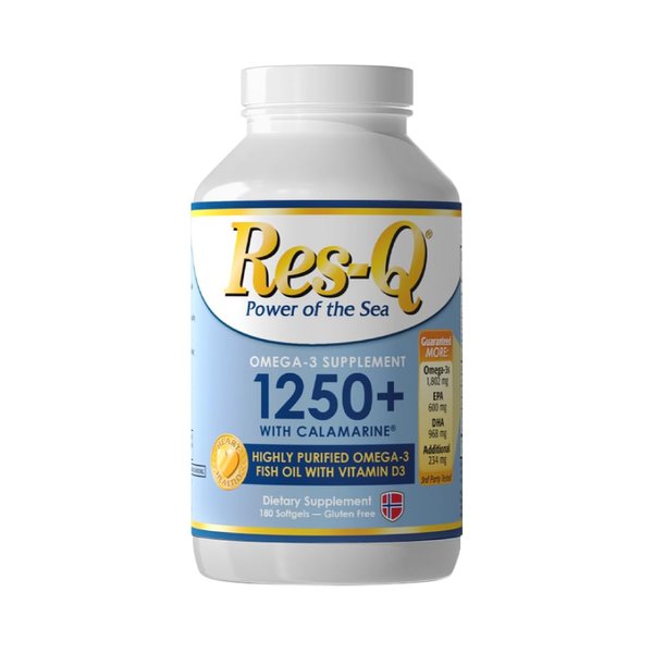 Res-Q 1250+ Omega-3 & Vitamin D3 Fish Oil Capsules