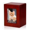 PCS Pet Urns for Cats, Cat Photo Urn, Pet Cremation Box, Cat Urn for Ashes, Urns for Cat Ashes Red-Small