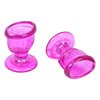 WHOLELIFEOBJECTS Glass Eye Wash Cup with Engineering Design to Fit Eyes for Effective Eye Cleansing - Eye Shaped Rim, Snug Fit Set of 2 (Pink)