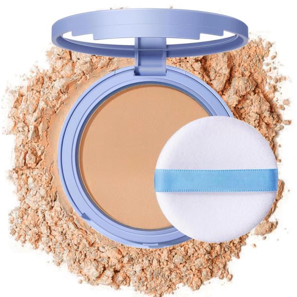 Oil Control Face Pressed Powder,Matte Smooth Flawless Setting Powder Makeup,Waterproof Long Lasting Finishing Powder,Cruelty Free Lightweight Face Cosmetics,0.35Oz(PURE BEIGE)