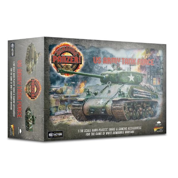 Warlord Games Achtung Panzer! US Army Tank Force 1:56 Military Table Top Wargaming Plastic Model Kit 482010003