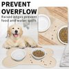 PWTAA Dog Food Mat Anti-Slip Silicone Dog Bowl Mat Thicker Pet Placemat Waterproof Cat Feeder Pad with Raised Edge Puppy Kitten Feeding Mats Suitable Small Medium-Sized Dogs Cats Eating Tray
