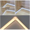 HAMRVL Led Aluminum Channel Corner Kit for Led Strip Lights L Shape 45x45 90 Degree Connectors Suit for V Shape Kitchen Cabinets LED Aluminum System 16x16mm with Screw Angle Turning Solution