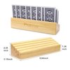 plusvivo Card Holders for Playing Cards Set of 2, Pine Solid Wooden Playing Card Holders for Adults Seniors Kids 9.84 X 3.15 X 2.25 Inch, Uno/Canasta/Bridge/Hand and Foot Card Holder