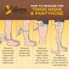 Allegro 20-30 mmHg Microfiber 262 Thigh High Compression Hose, Comfortable Support Garments