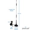 Proxicast 6.5~8 dBi Gain External Magnetic Loaded Coil 4G Antenna AT&T Nighthawk M5 / MR5100, M1 / MR1100, Velocity 2, Verizon Jetpack 8800L & Others MiFi Hotspots w/ TS9 Connectors (ANT-124-TS9-2PK)