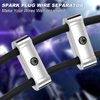 12-Piece Spark Plug Wire Separator and Holder Set for 8mm 9mm 10mm Spark Plug Wire Holder Clips - Keep your wires organized and protected! (silver)