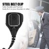FOSA 3.5mm Headphone Jack Speaker mic,Portable Handheld Walkie Talkie Radio Microphone Waterproof Dustproof with Steel Belt Clip for GP88S,GP2000,GP88,GP3688,Note The Supported Models