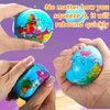 Erinnmy 24 Pcs Globe Squeeze Balls,2.5in Mini World Stress Balls,Earth Stress Relief Balls,Foam Earth Squeeze Balls for Kids,Soft Globe Foam Stress Ball Toy for Finger Exercise School Party Favors