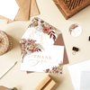 AnyDesign Boho Floral Thank You Cards Bulk 24 Pack Flowers Note Cards with Envelopes Stickers Boho Style Blank Cards for Bridal Shower Baby Shower Wedding Supplies, 4 x 6 Inch
