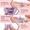 100 Pieces Butterfly Hair Clips Butterfly Clips for Hair 90s Girls Butterfly Clips Mini Hair Clips Butterfly with Box Mini Butterfly Clips Cute Clips Hair Accessories for Women (Blue, Silver, Purple)