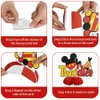 TONIFUL 2nd Birthday Black Red Yellow Mouse Themed Table Honeycomb Centerpieces, Red Mouse Table Topper Decor, Letter TWO for Second Birthday Party Supplies Party Decorations (8 Pcs)