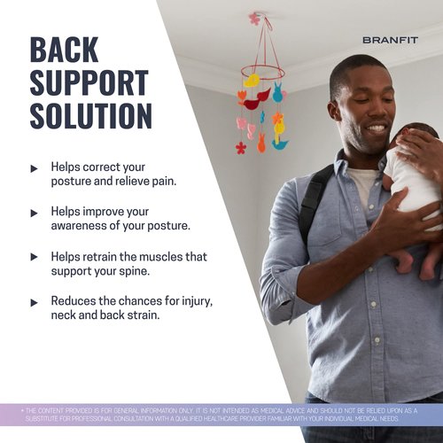 Branfit Shoulder & Back Brace Posture Corrector for Women and Men, Breathable Posture Trainer, Neck Brace and Back Posture Corrector for Upper Back & Neck Pain Relief