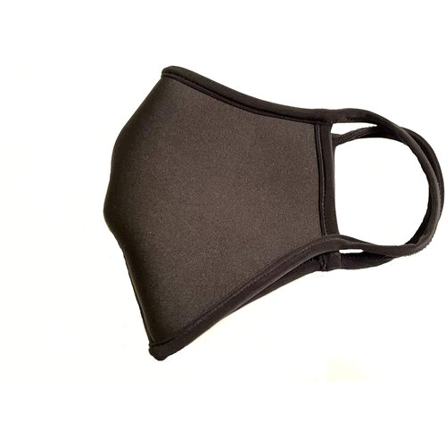 DewAmor Reusable, Washable Neoprene/Cotton Face Mask Protection from Dust, Pollen, Pet Dander and other Airborne Irritants(Black)