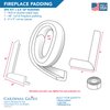 Cardinal Gates SPK Small Hearth Pad Kit - Fireplace Baby Proofing - Adhesive Backed Fireplace Bumpers for Babies - 4 Foot Roll of Padding & Two 6" x 9" Corners - Made in The USA - Taupe