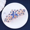 YienDoo Fancy Butterfly Rhinestone Hair Clip Pin Barrette Navy Blue Crystal Wedding Hairpins Barrette Sparkly Glitter Bridal Headwear Crystal Hair Clip Hair Shiny Holder Accessories for Women Girl