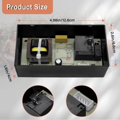 9907180024 Power Circuit Board Replacement Part Compatible with Masterbuilt Digital Electric Smoker 20070910, MB20074719, MB20073119, MB20073919, MB20075519, MB21073219, MB21074519
