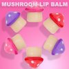 Glam Lux Bundle Mushroom Shaped Lip Balm Enchanted Lips, Twist Open, Fruity Scents, Vibrant Colors Set of 6 Moisturizing Nourishing & Hydrating For Dry Chapped Lips For Women, Girls & Tweens