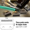 Professional Hair Clipper Combs Guides, Hair Clipper Guards 1.25” 1.5” 1.75” 2” 2.25” 2.5” 2.75” 3”, Mega NO.24 NO.22 NO.20 NO.18 NO.16 NO.14 NO.12 NO.10 fits for Most Wahl Clippers (Blue)