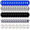 Blue and Black Silver Confetti Balloons,12inch Dark Royal Blue Black Sliver Party Latex Balloons for Boys Video Gaming theme party Birthday Graduation Party Decoration