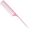 LLTGMV Wide Tooth Rat Tail Comb for Curly Hair Wet Comb Detangling Parting Hair Comb for Women Men Hair Stylist - Pink