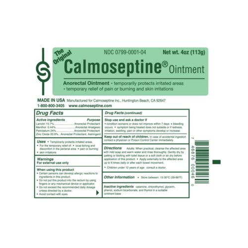 Calmoseptine Diaper Rash Ointment Tube (Pack of 2)