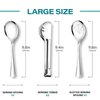 Stainless Steel Large Serving Utensils Set 9 Pcs - Lightweight Smooth Finish Slotted Spoons, Tongs & Serving Spoons for Buffet - Rust Resistant & Easy to Clean Silver