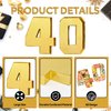 Datyiiha Cardboard Number for Charcuterie 40 Set Fillable Tray 10.2'' Gold Charcuterie Paper Box for 40th Birthday Anniversary Party Decorations Chocolate Candy Cupcake Container