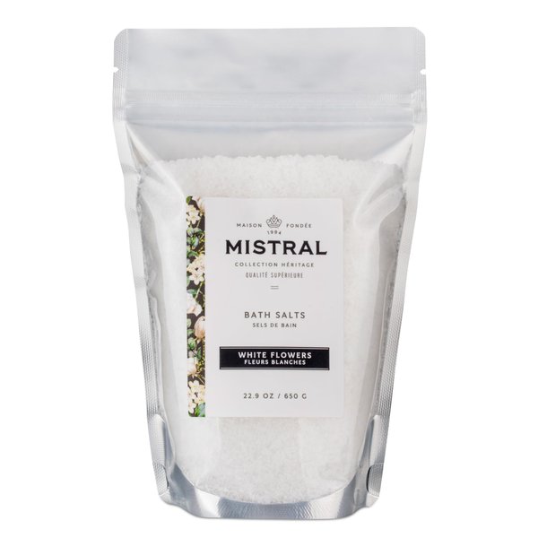 Mistral Bath Salt Mediterranean Sea, White Flowers